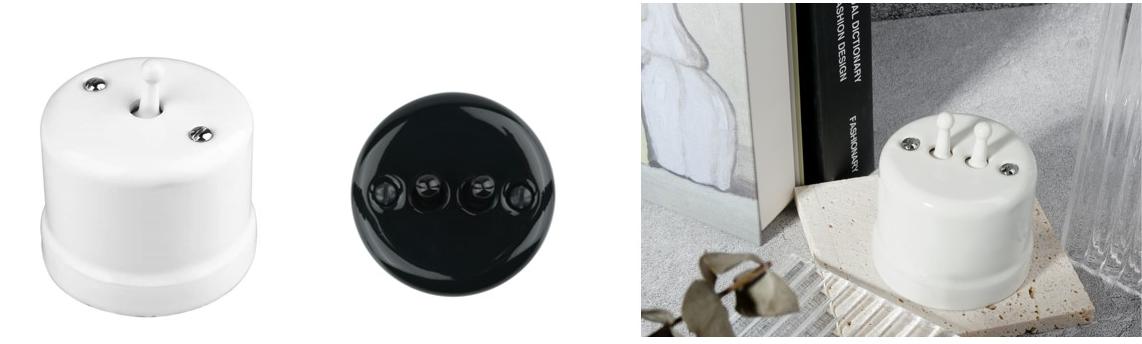 interruptor de luz de palanca de porcelana