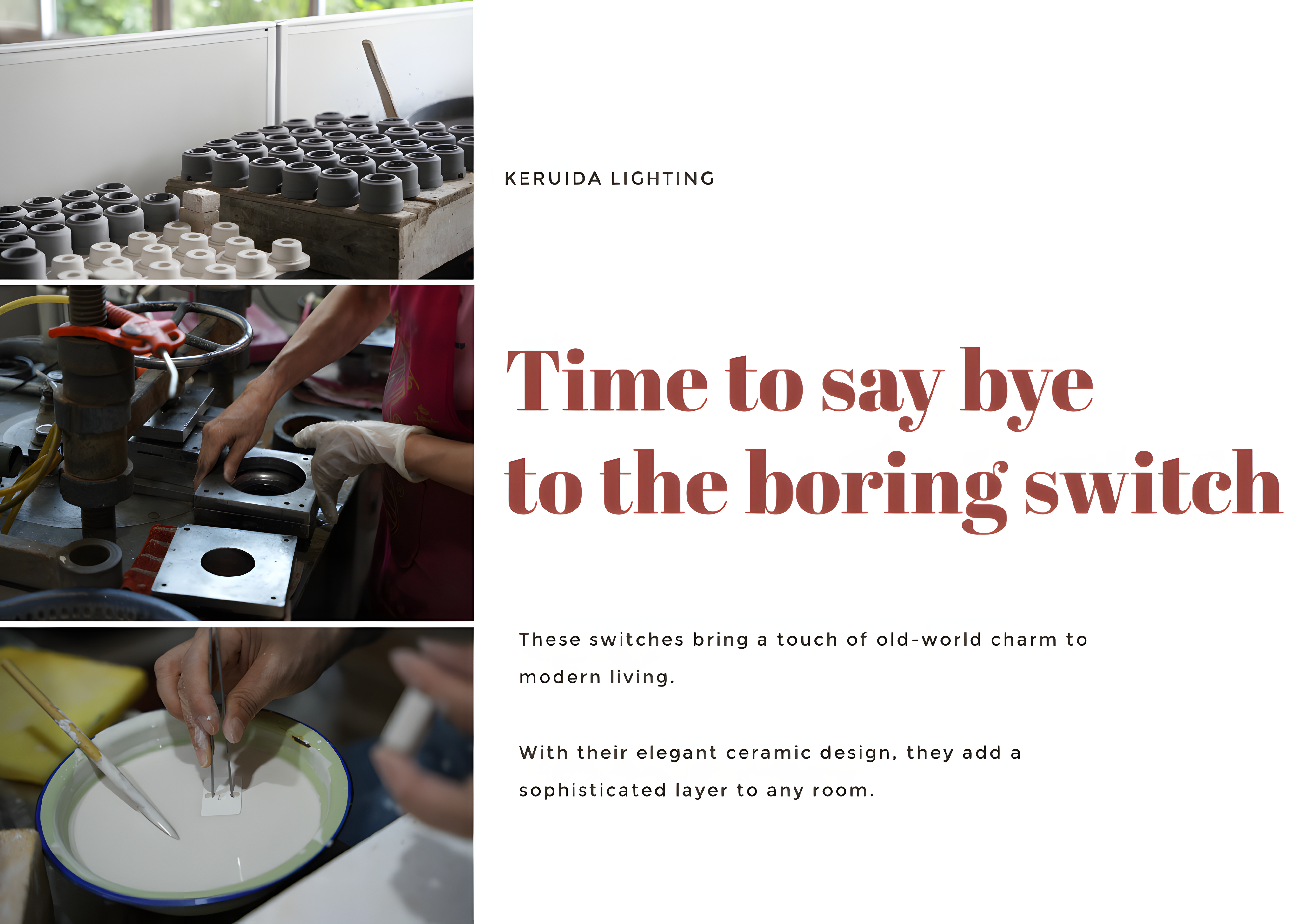 interruptor de pared de porcelana