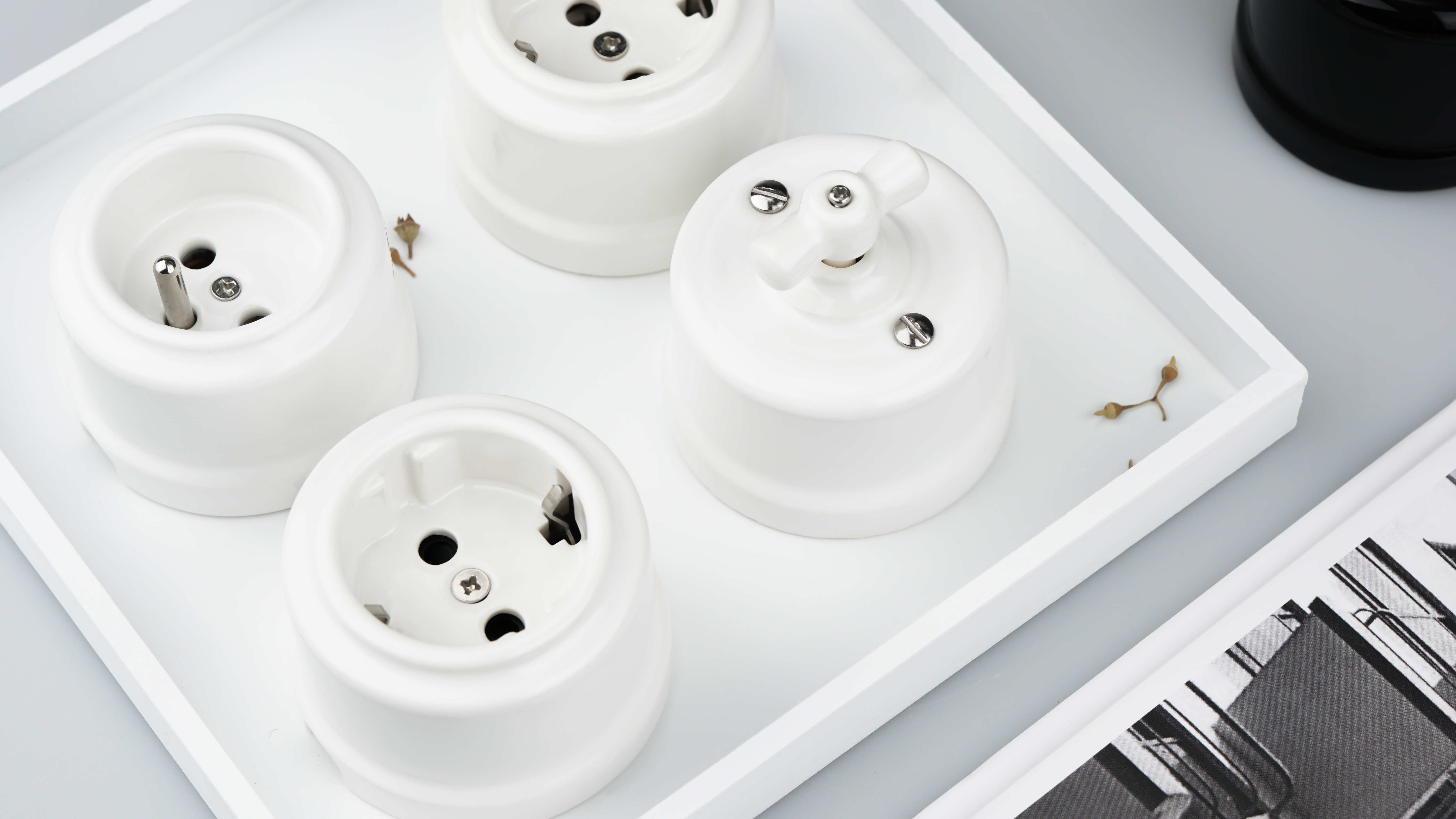 interruptor de pared de porcelana