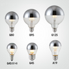 Bombilla LED Media Esfera Globo G125 Plata 7W 750Lm E27 2700K Regulable