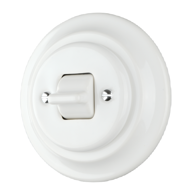 Retro 1 Gang Switch de alternativa montada en descarga de 2 polos 